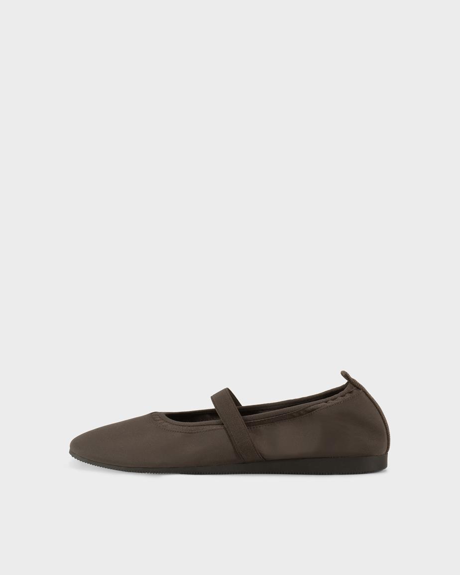 Hillary ballerina's Donkerbruin, Textiel