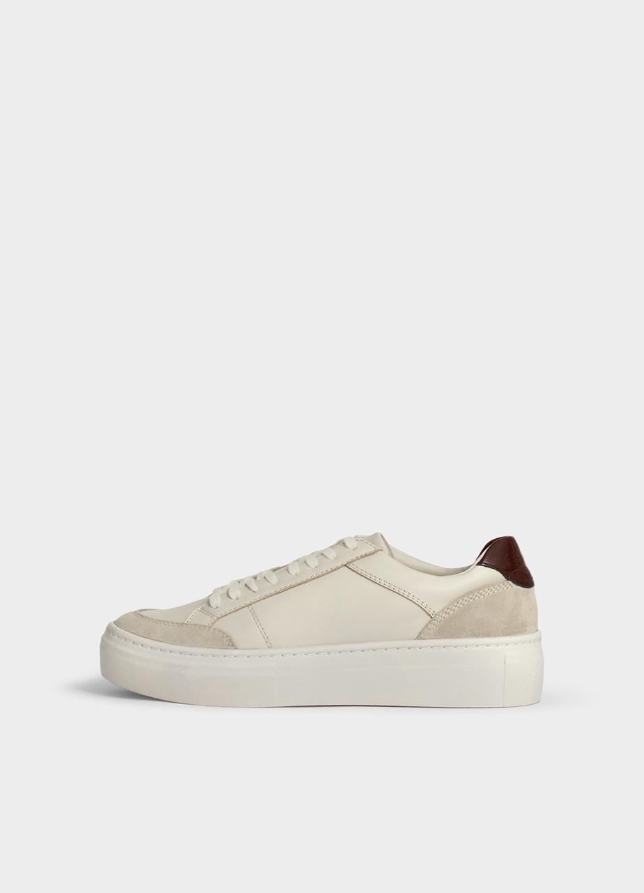 Zoe platform baskets BEIGE CUIR/COMB