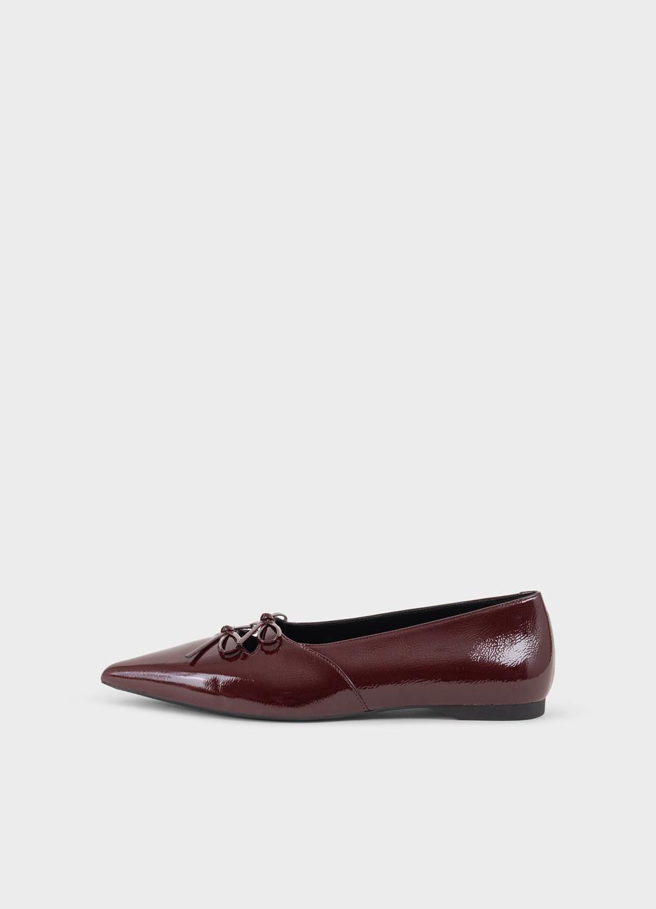 Hermine chaussures Rouge Foncé cuir verni