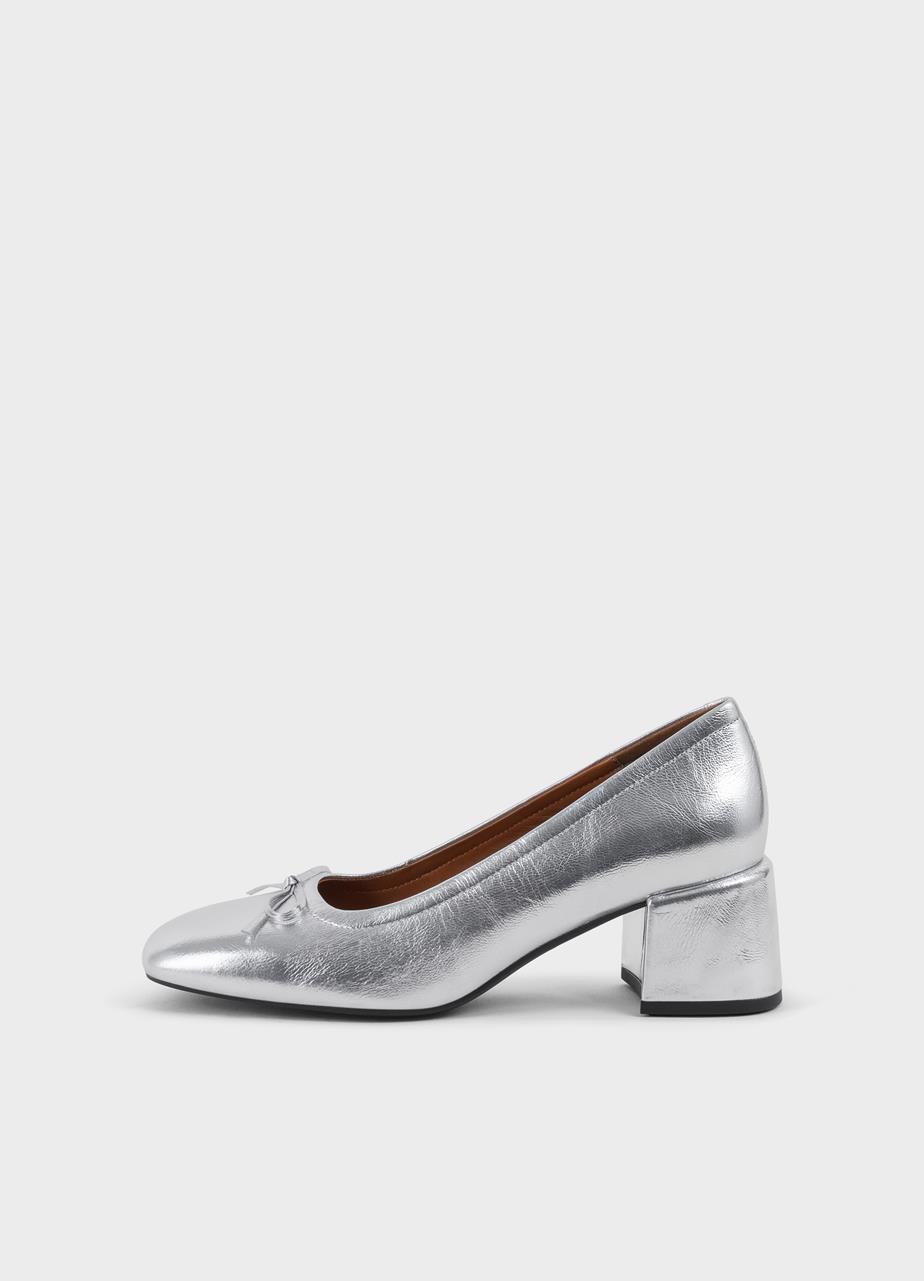 Adison pumps Silver metallic leather