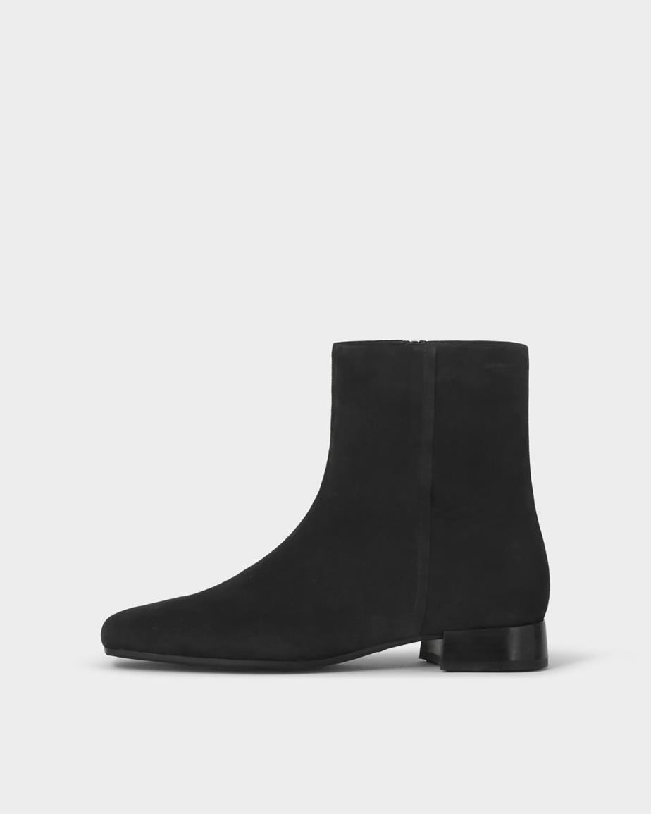 Mona stiefeletten Schwarzes, Veloursleder