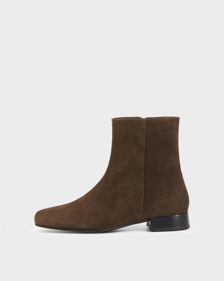 Mona stiefeletten Dunkelbraunes, Veloursleder