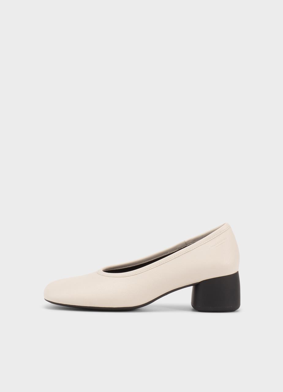 Livia pumps Beige, Skinn