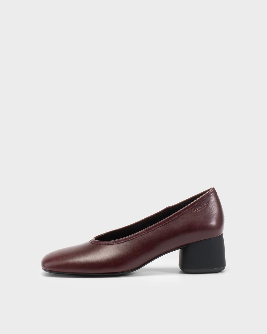 Livia pumps Mørkerød, Læder