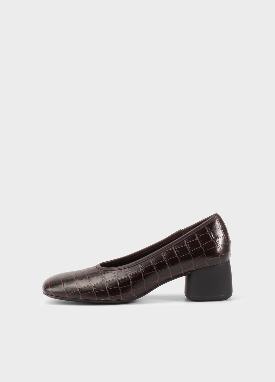 Livia escarpins MARRON CUIR EMBOSSÉ