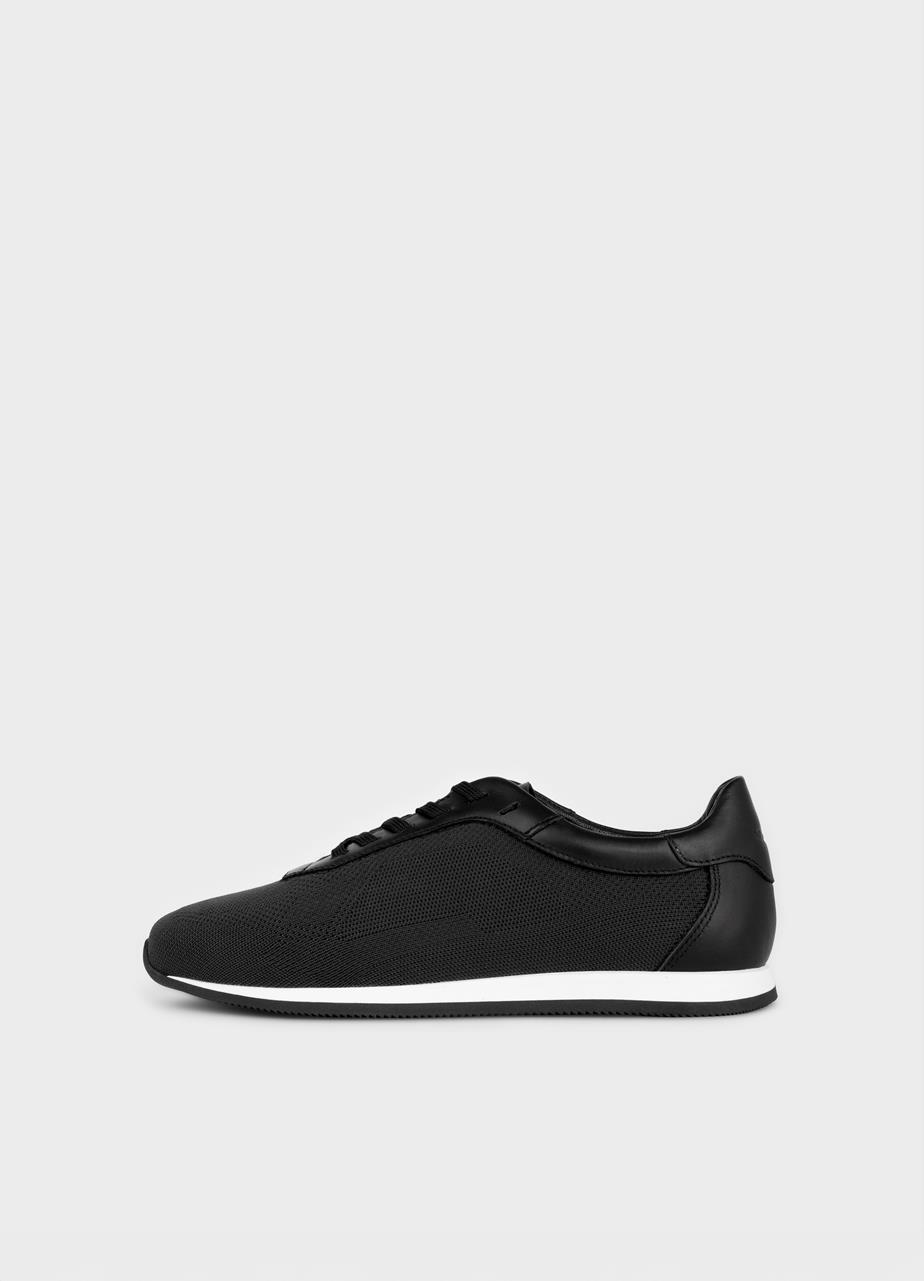 Yasmın sneakers Black leather/textıle