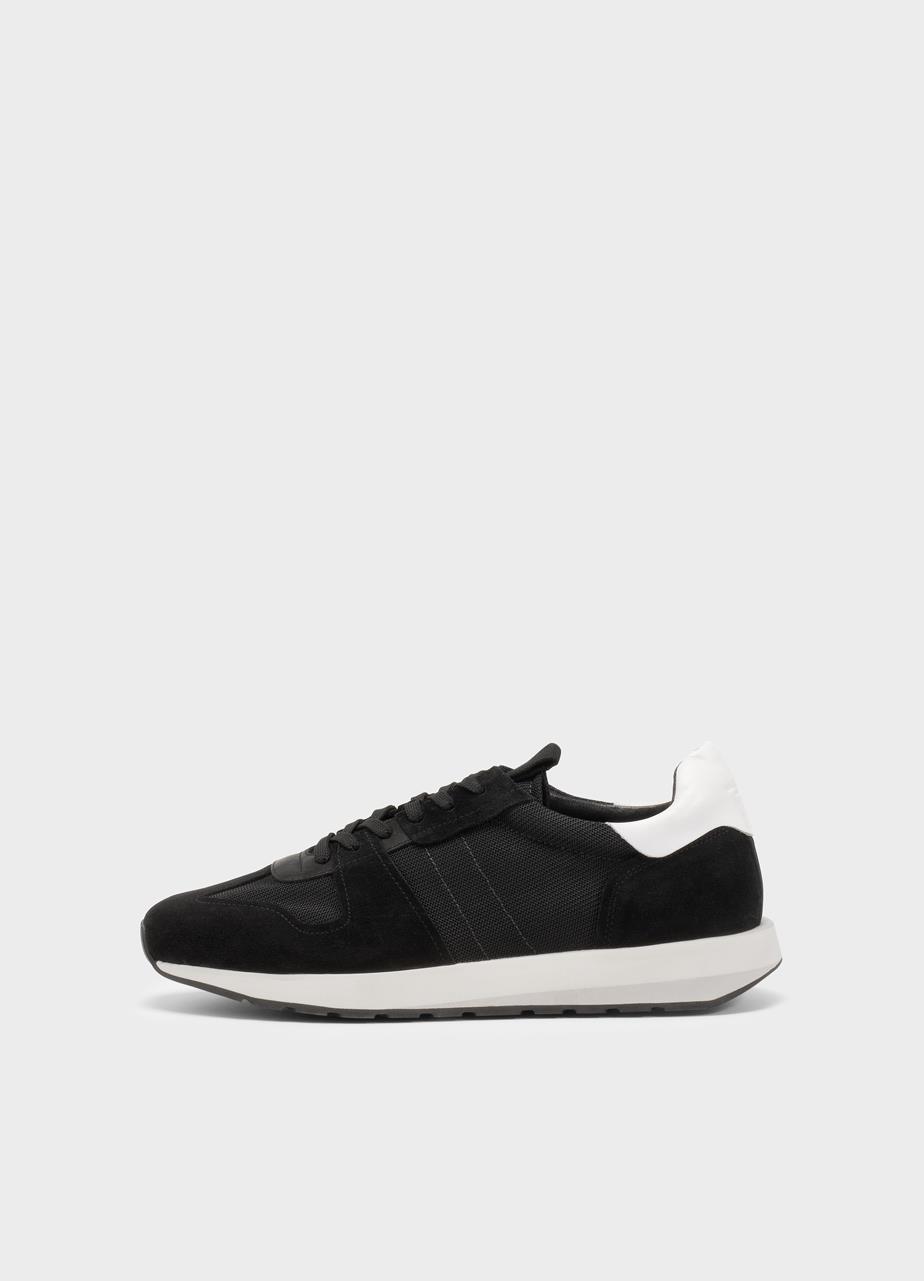 Paul runner sneakers Nero pelle/tessuto