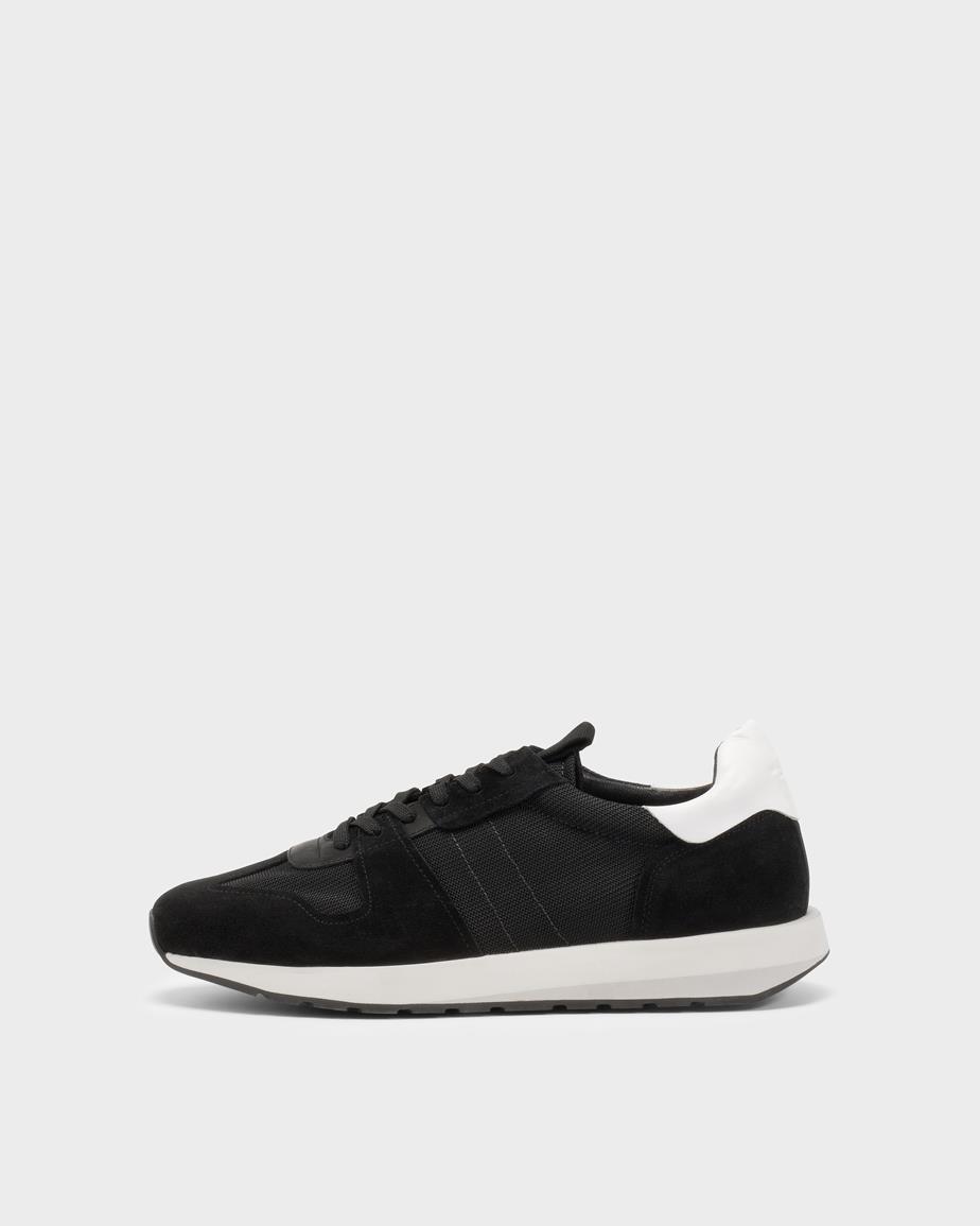 Paul runner sneaker Schwarzes, Leder/Textil