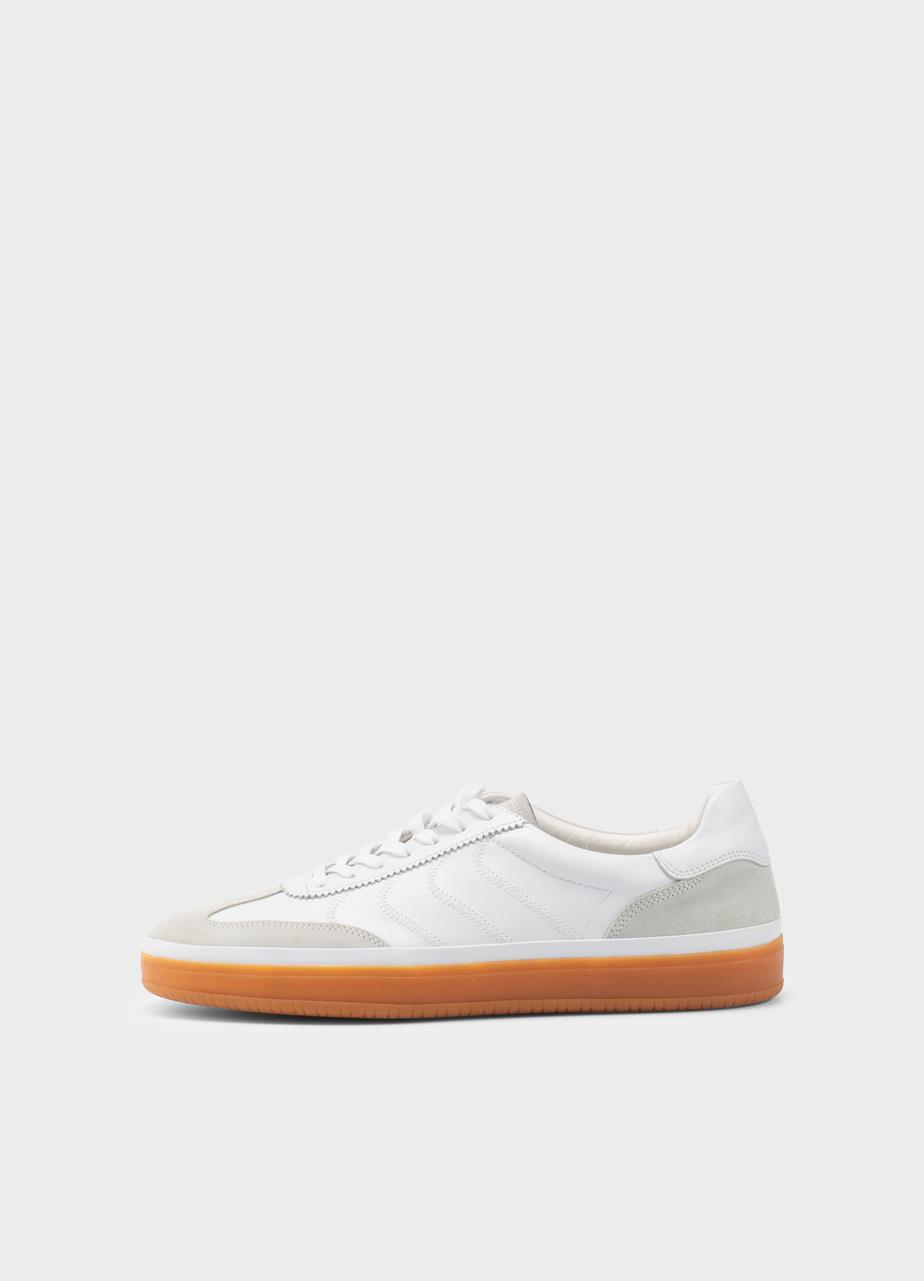 Leo sneakers Vit mocka/skinn