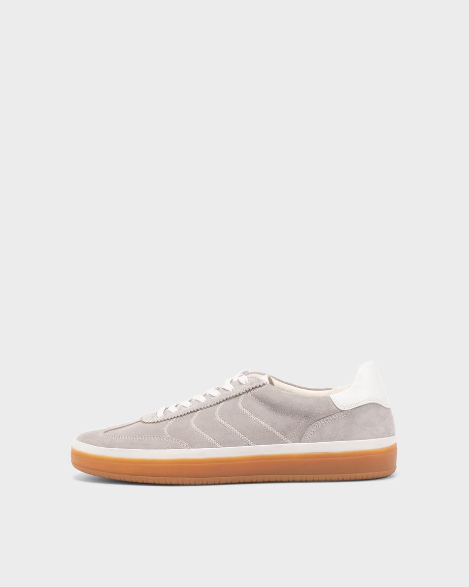 Leo sneakers Lichtgrijs, Suède/Leer