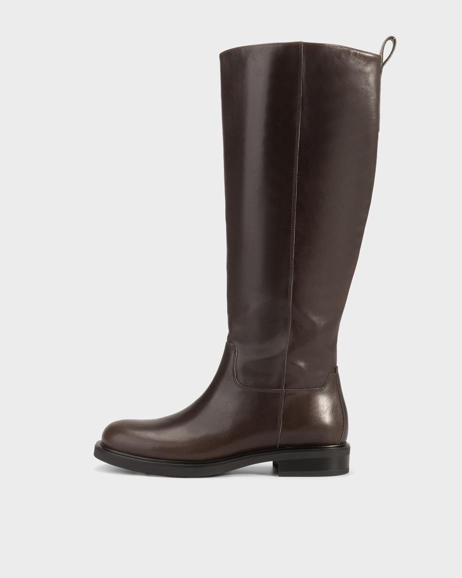 Freya tall boots Dark Brown, Leather