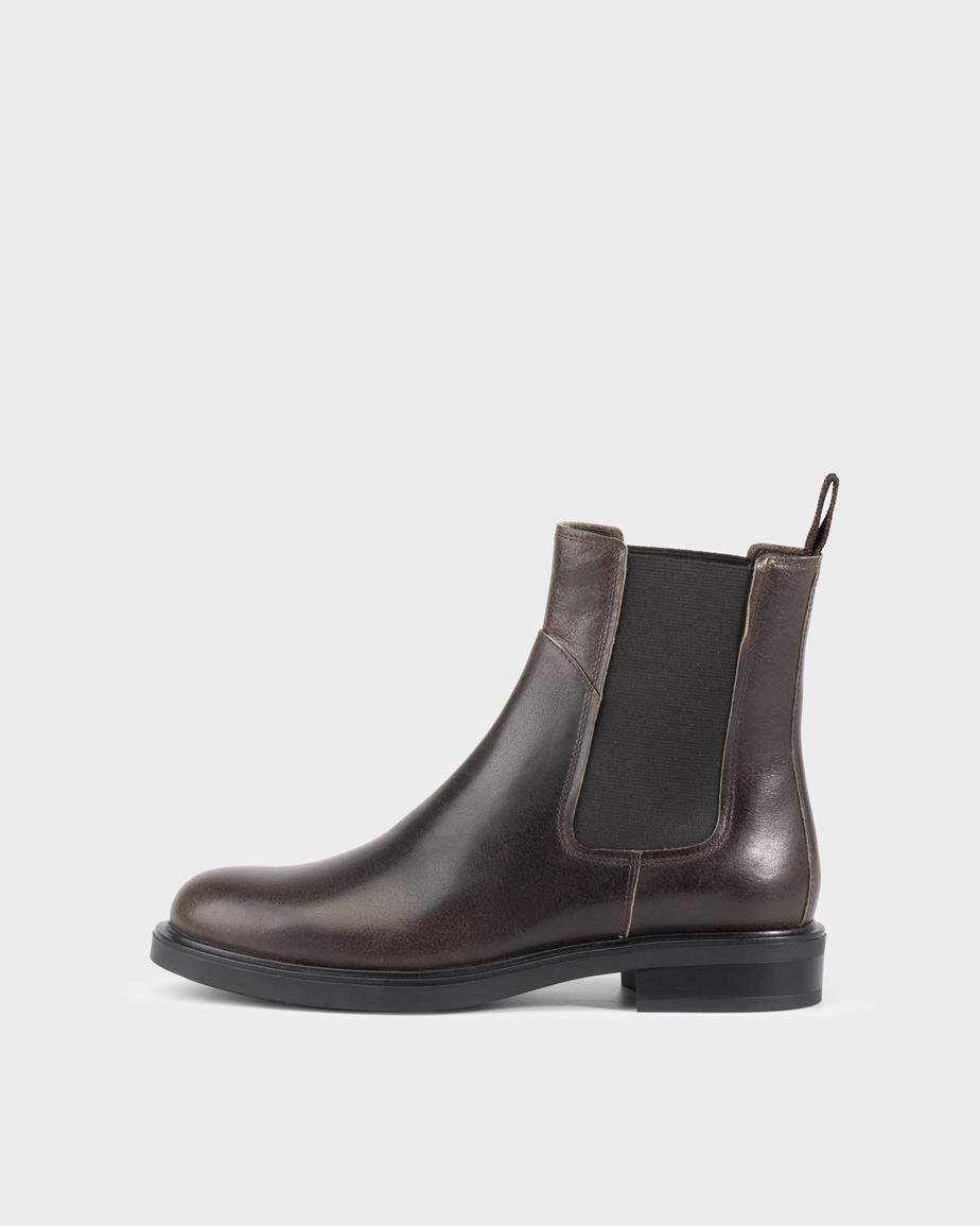 Freya chelsea boots Dark Brown, Leather
