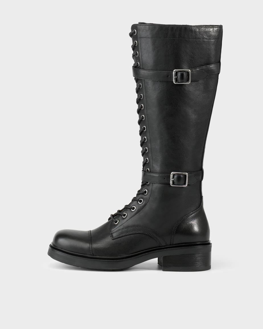 Karlie tall boots Black, Leather