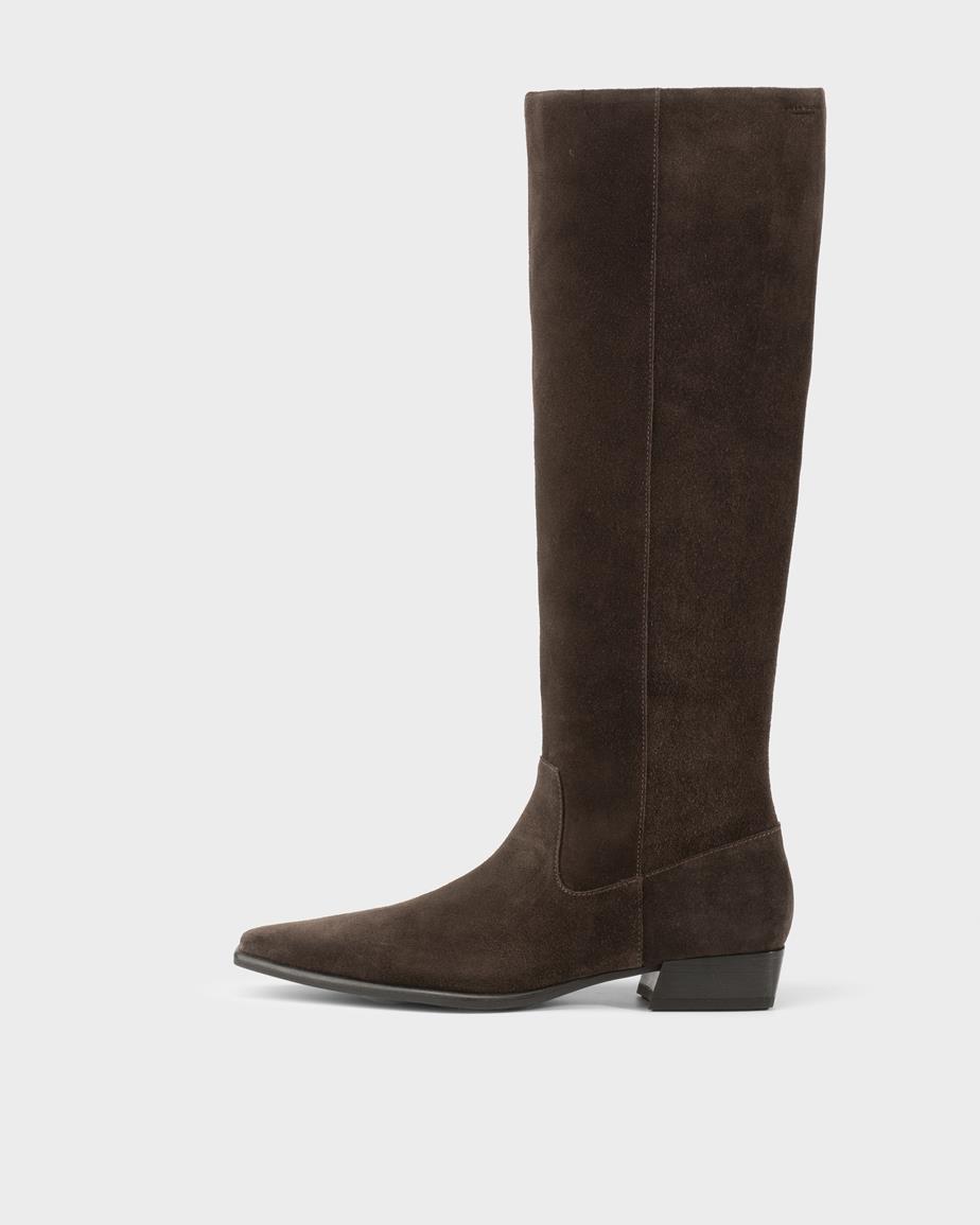 Nella tall boots Dark Brown, Suede