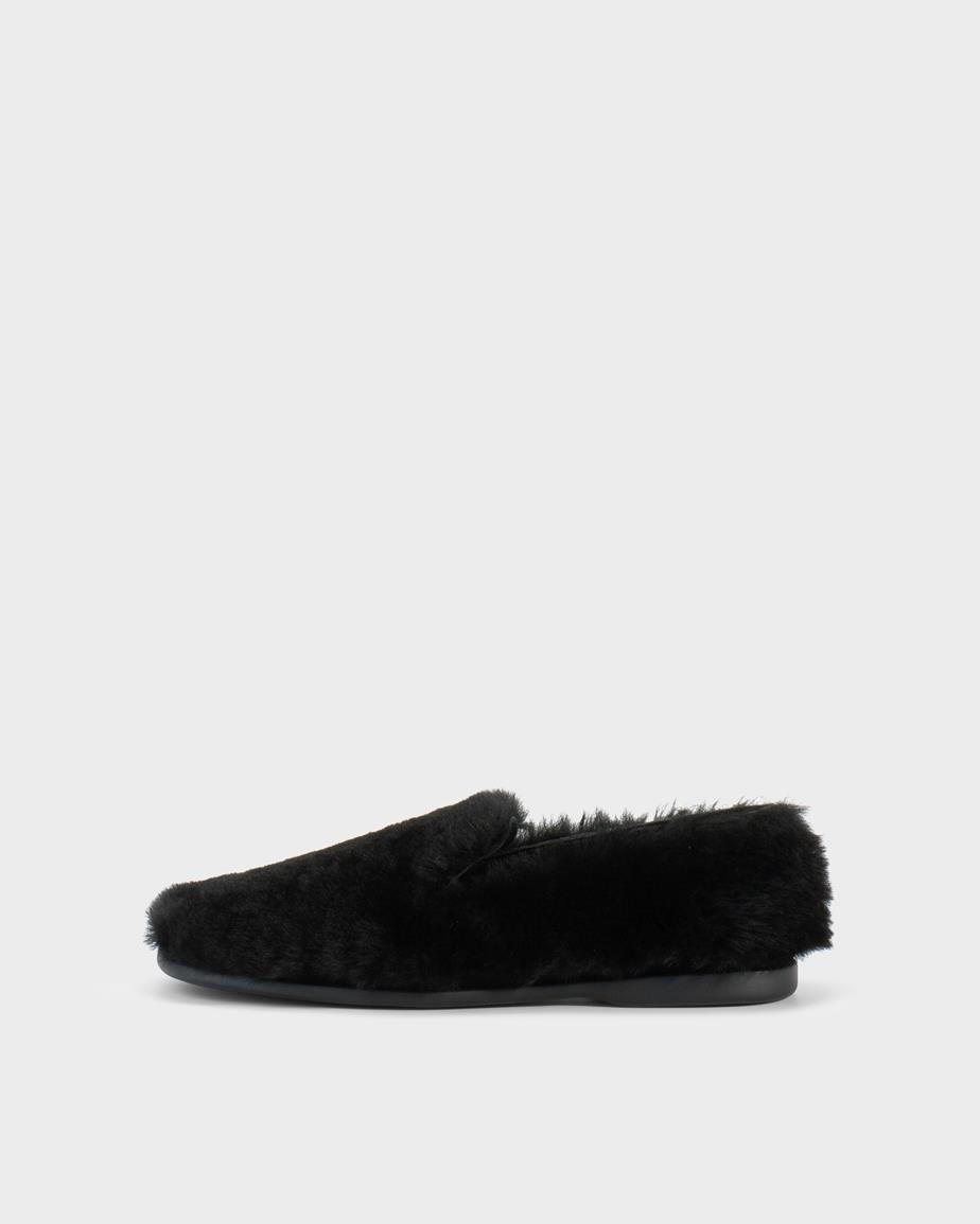 Sammie loafers Černá, Ovčí Kožešina