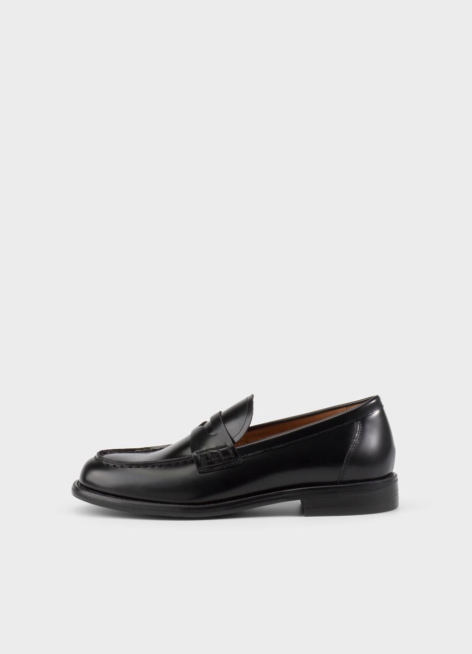Linn mocassins NOIR CUIR GLACÉ