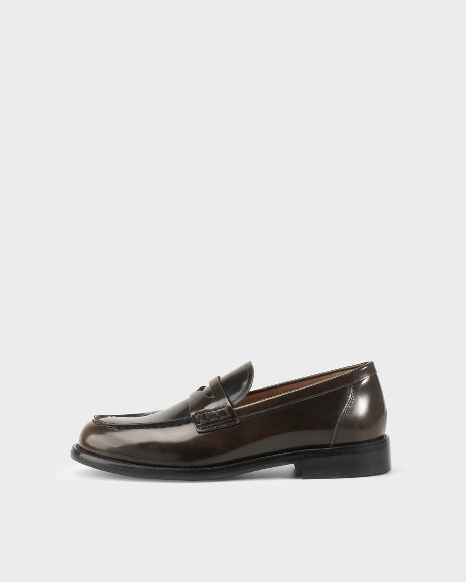 Linn loafers Brun, Polerat Skinn