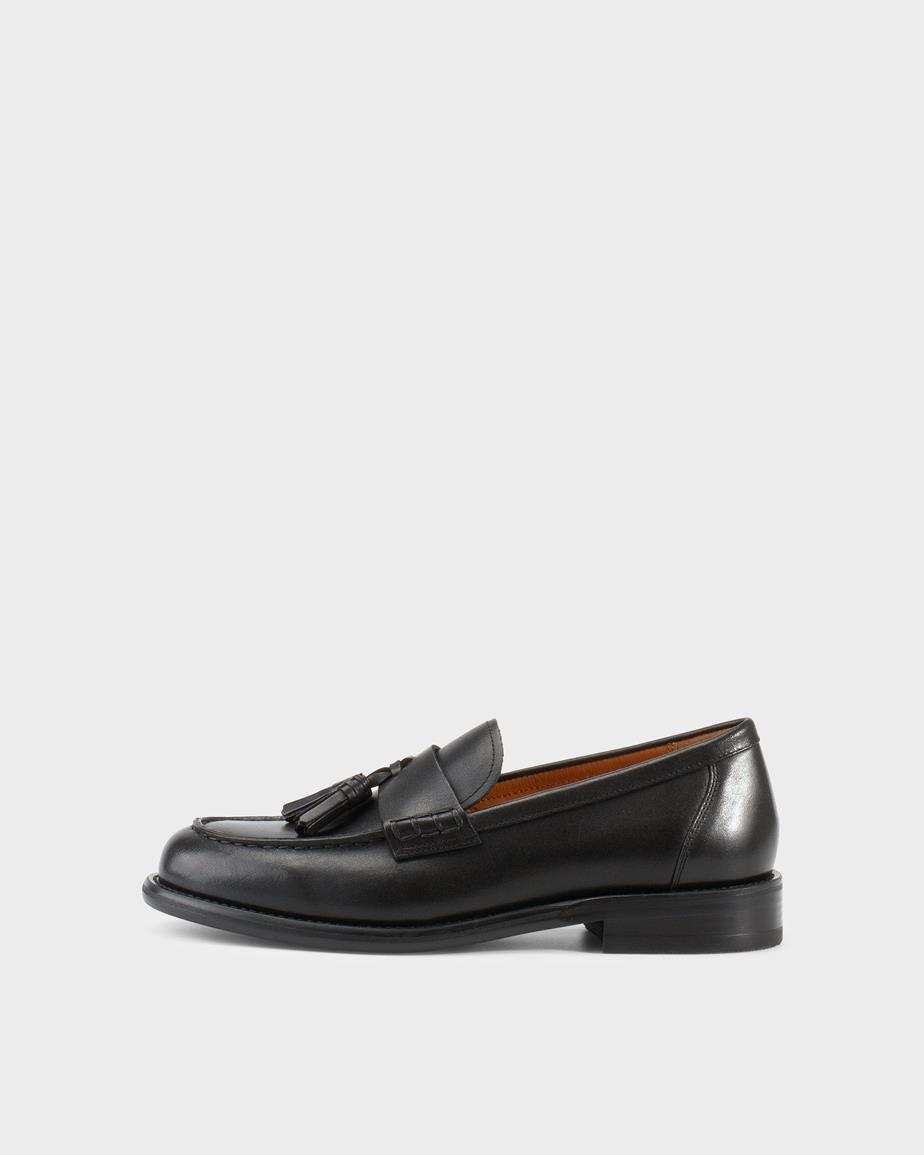 Linn loafer Schwarzes, Leder