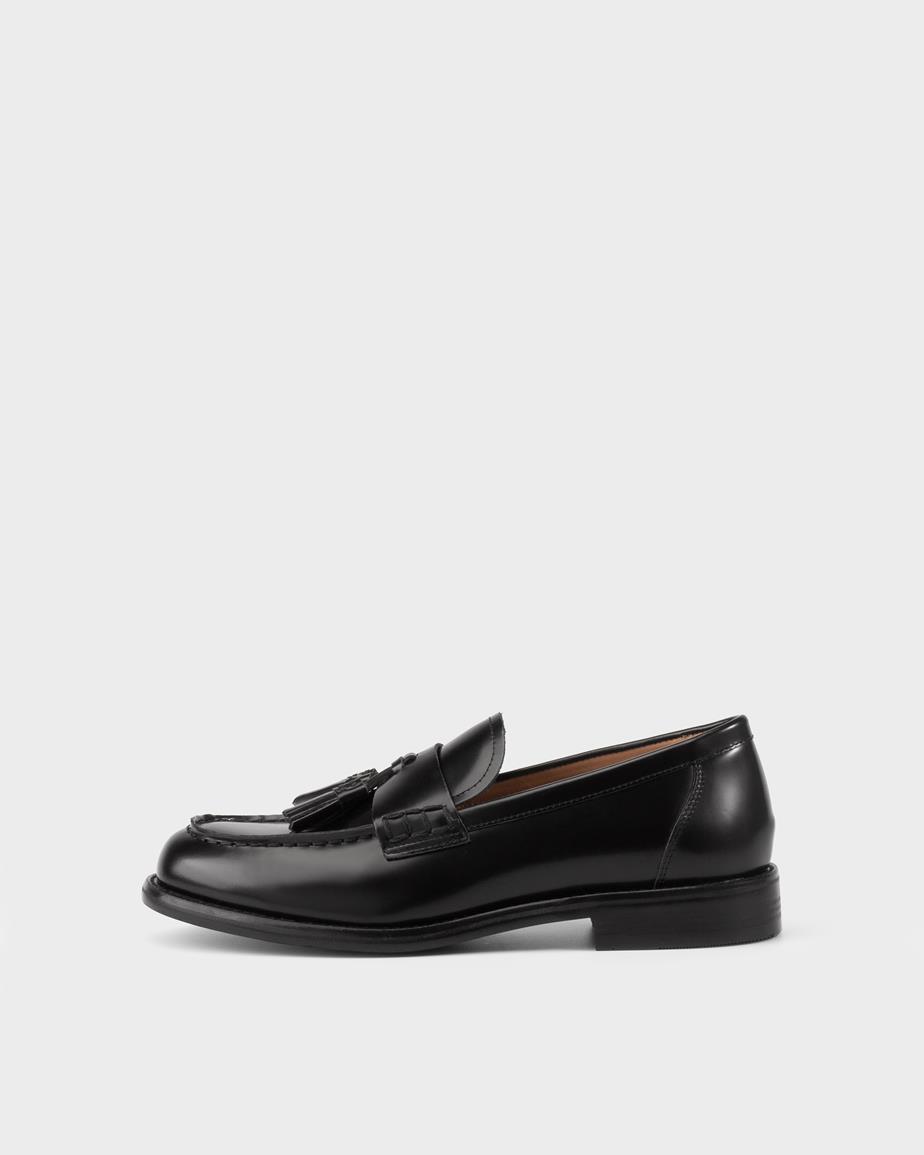 Linn loafer Schwarzes, Poliertes Leder