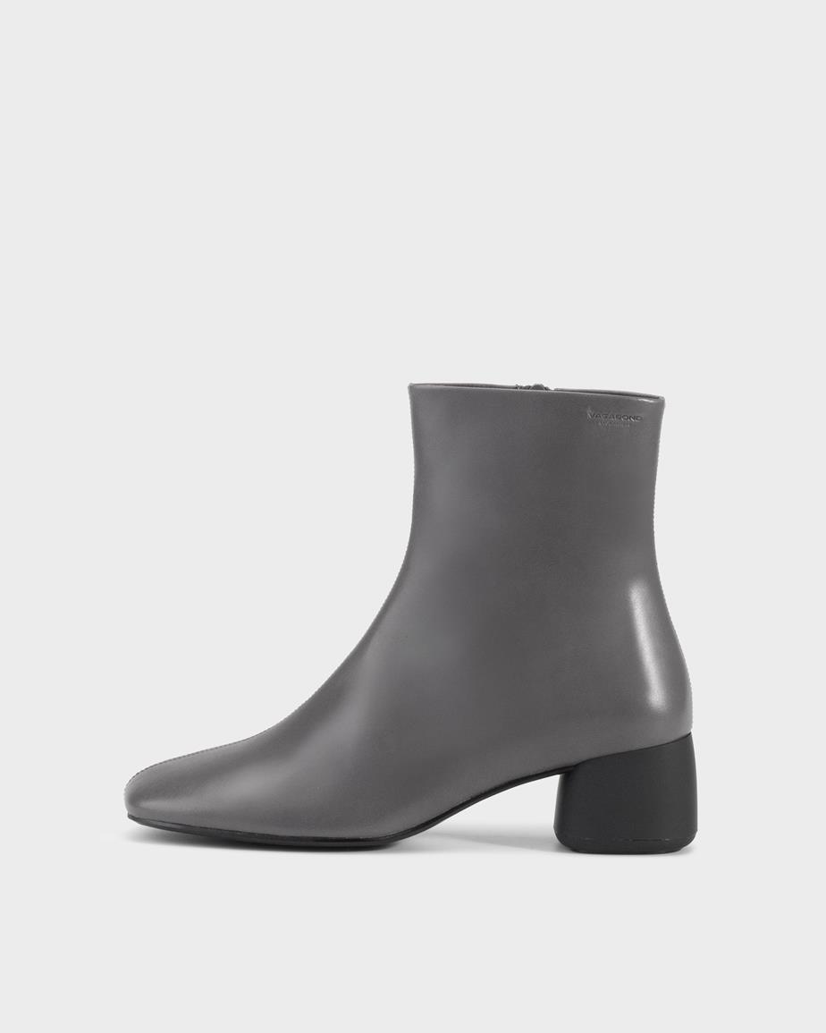 Livia ankel boots Mørkegrå, Skinn