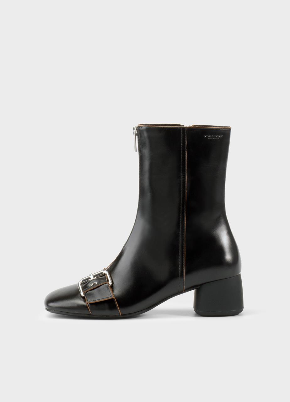 Livia bottes NOIR BORDURES CONTRASTANTES