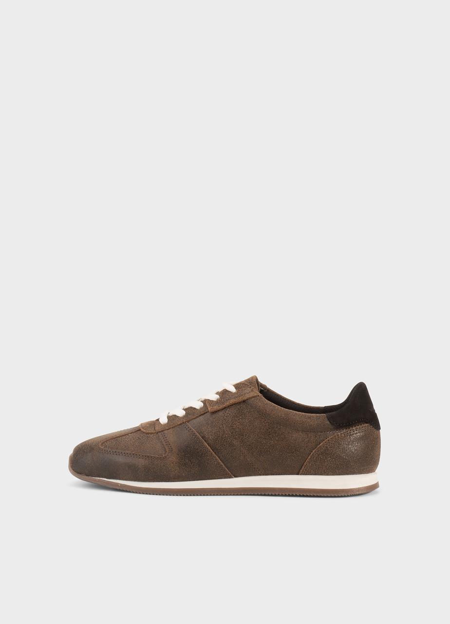 Yasmin sneakers BROWN TEXTURED LEATHER