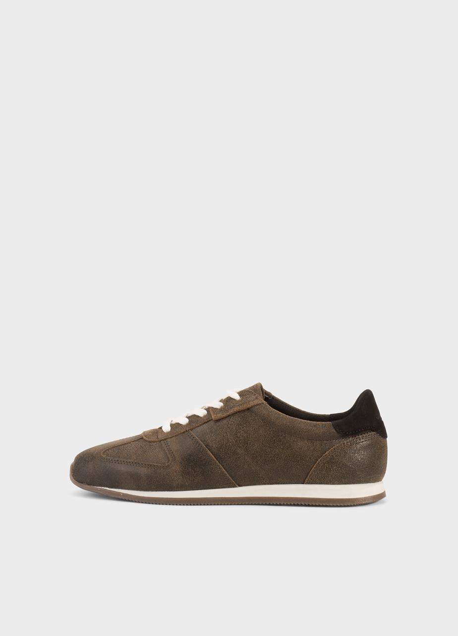 Yasmin sneakers BROWN TEXTURED LEATHER