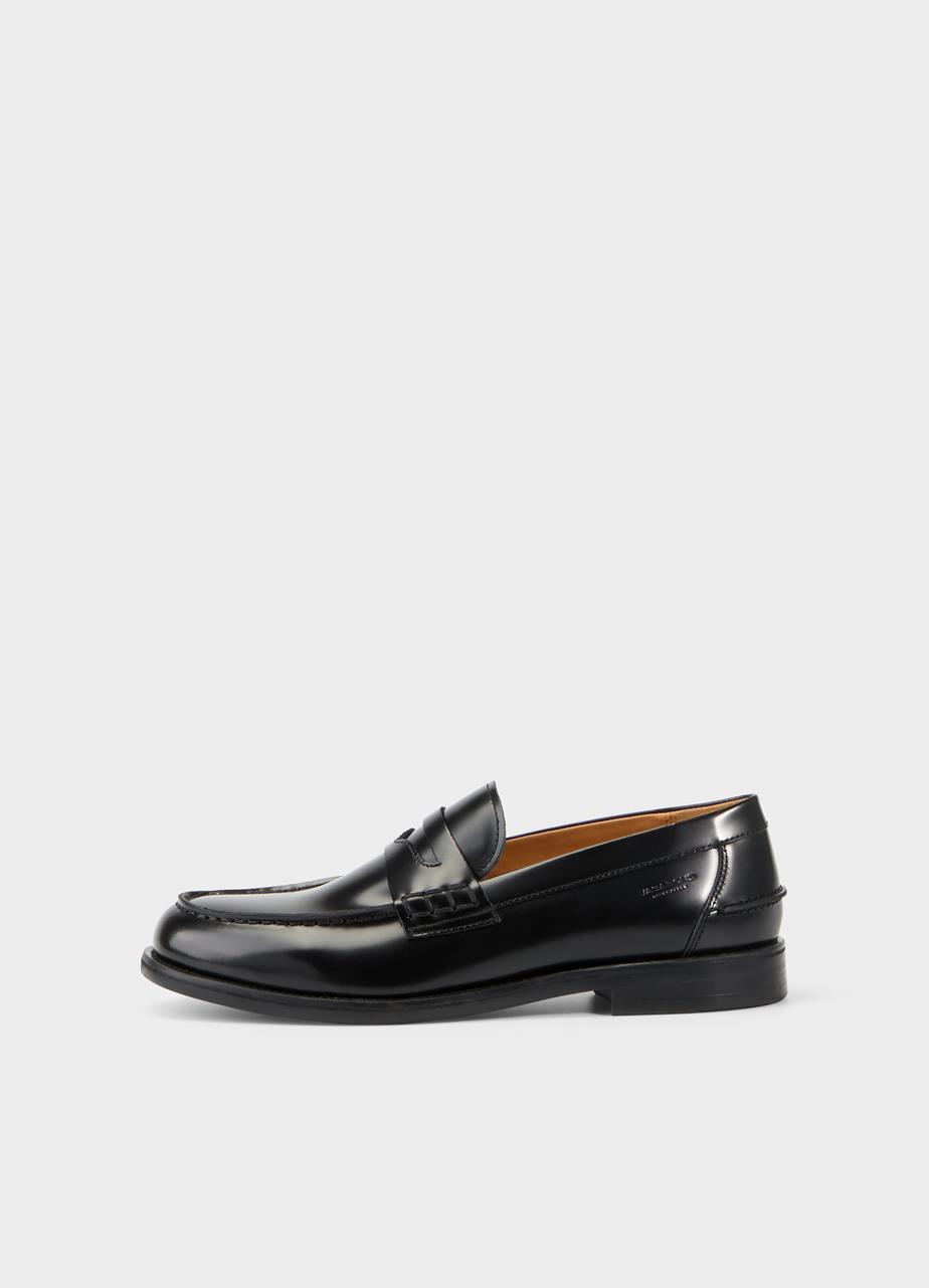 Steven loafers BLACK POLISHED LEATHER