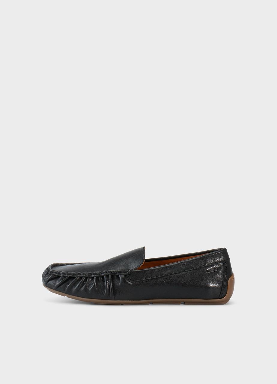 Mika autoschoenen Zwart, Leer