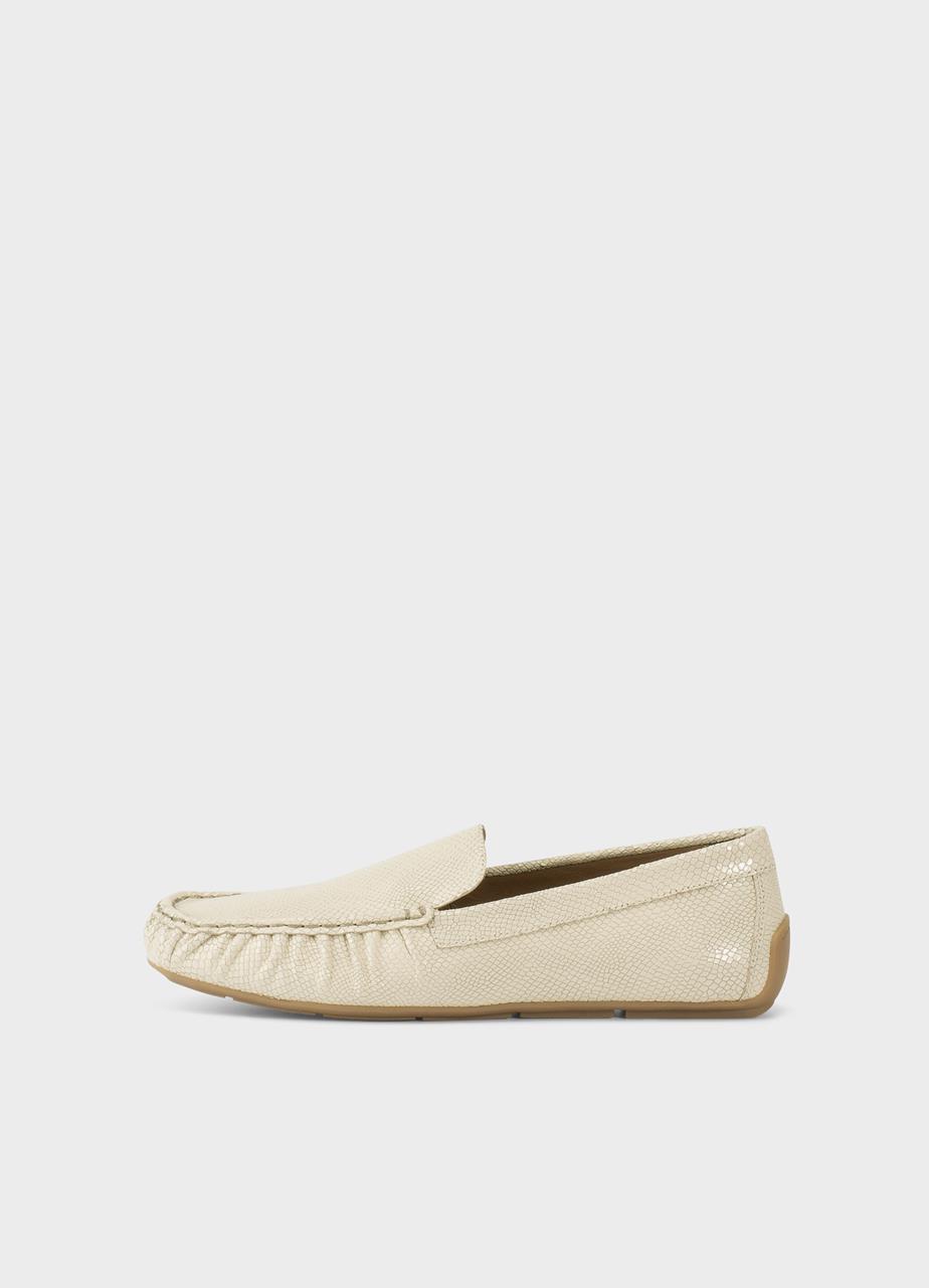 Mika loafer BEIGE PREGET LÆR