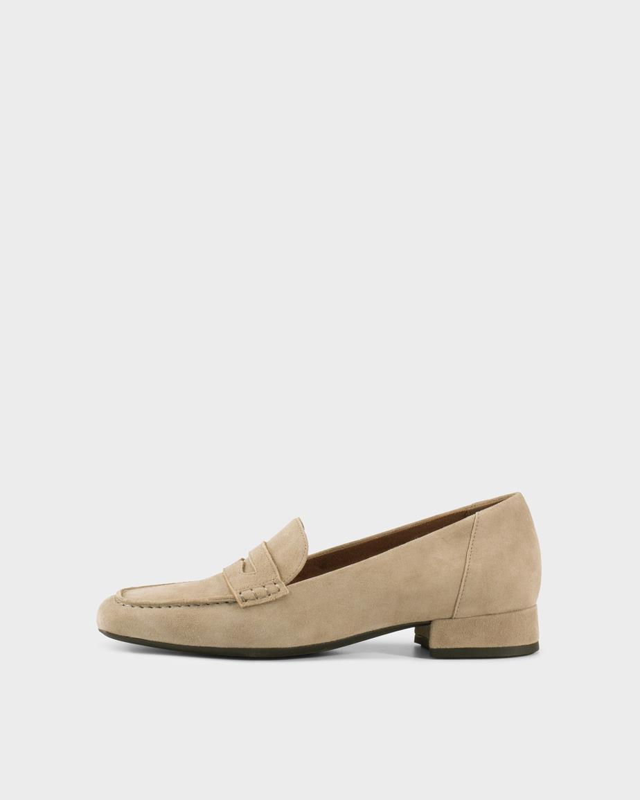 Debbi loafer Beiges, Veloursleder