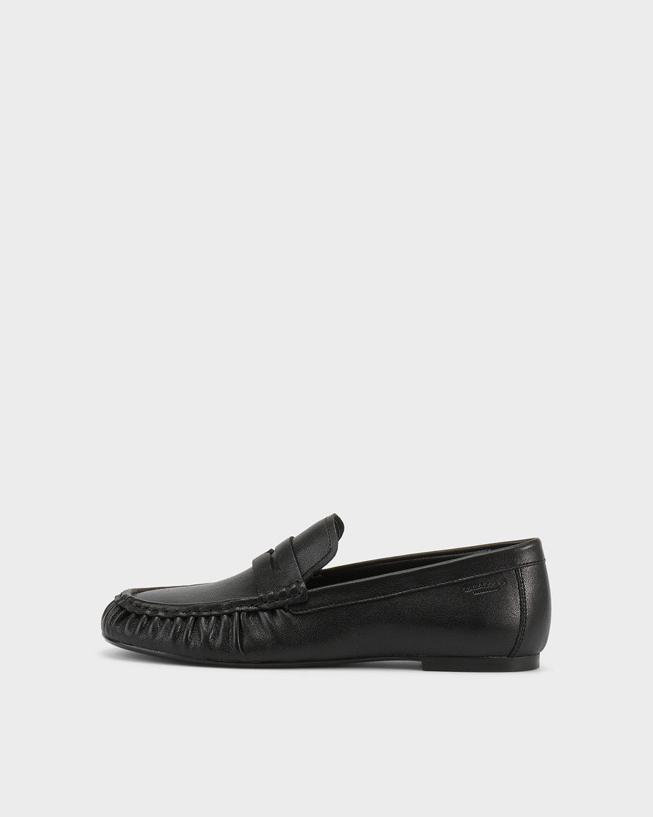 Aleya mocassins Noir, Cuir