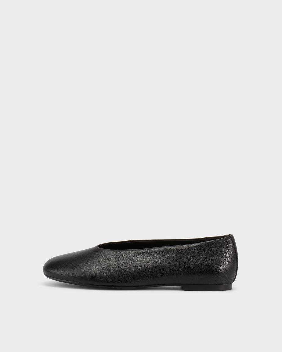 Aleya ballerina's Zwart, Leer