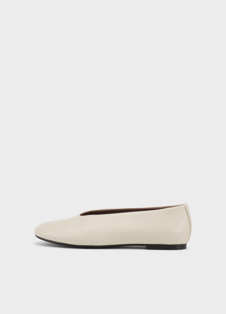 Aleya ballerine Beige, Pelle
