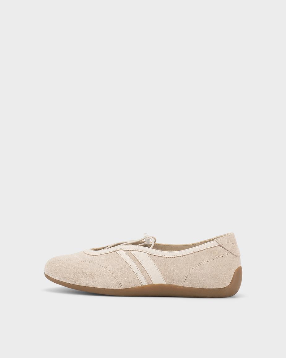 Hollie ballerines Blanc Cassé, Daim