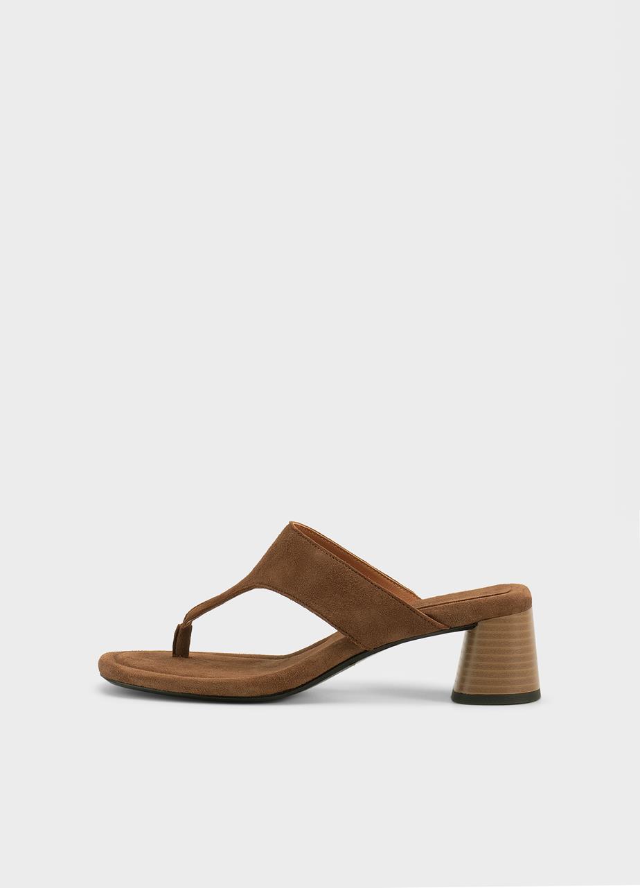 Evie heeled sandals Brown, Suede