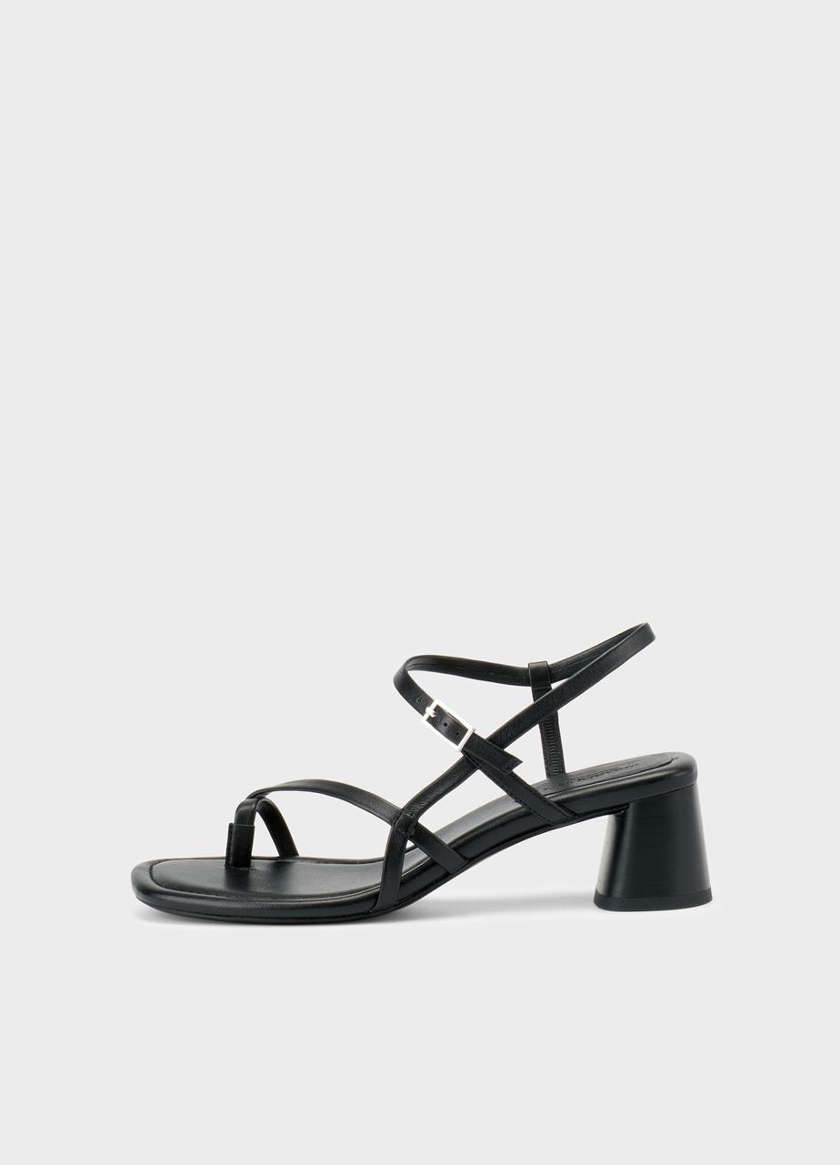 Evie heeled sandals Black, Leather