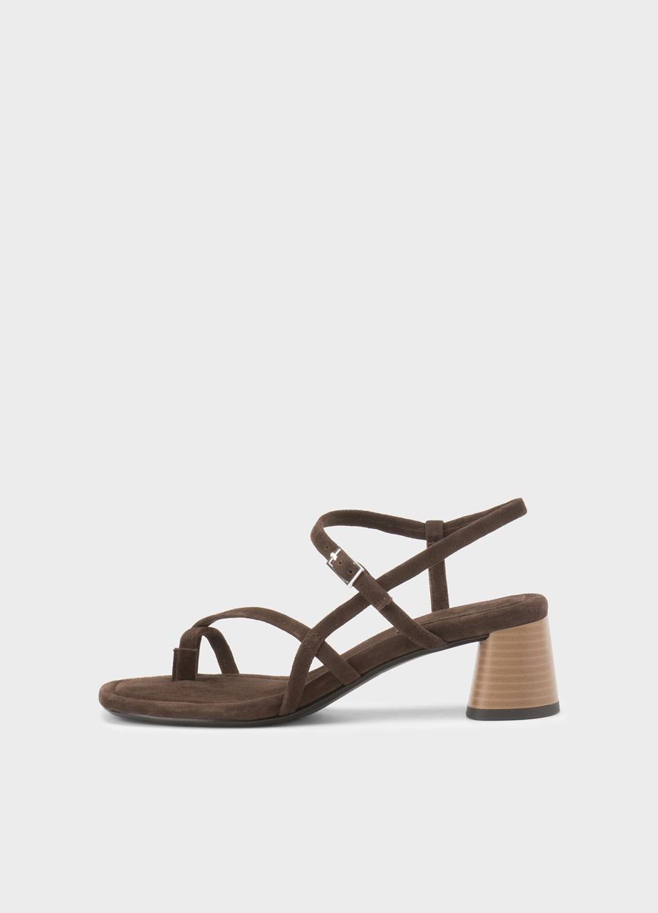 Evie heeled sandals Brown, Suede
