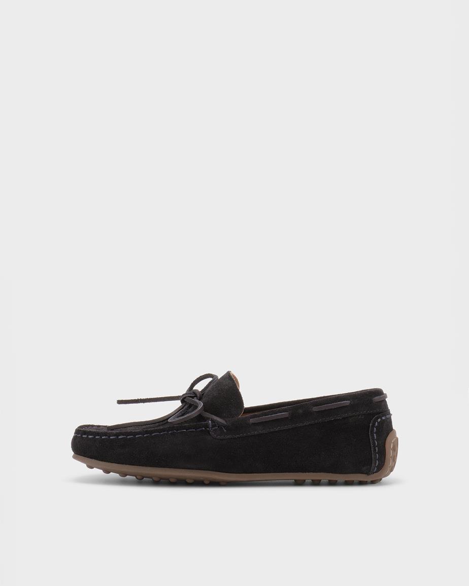 Larissa loafers Tmavě Modrá, Semiš