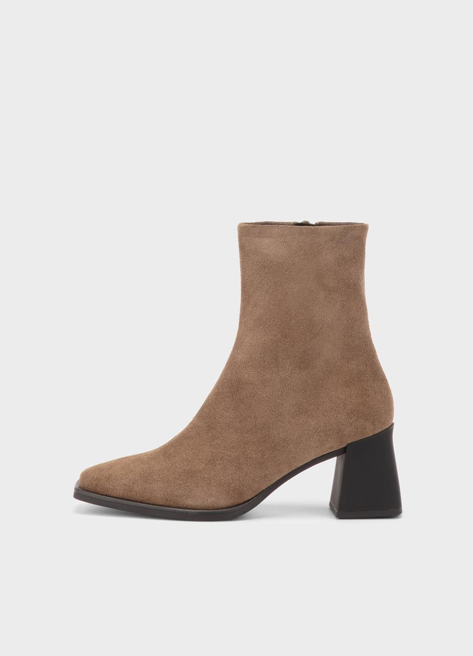 Hedda bottes Marron Foncé, Daim