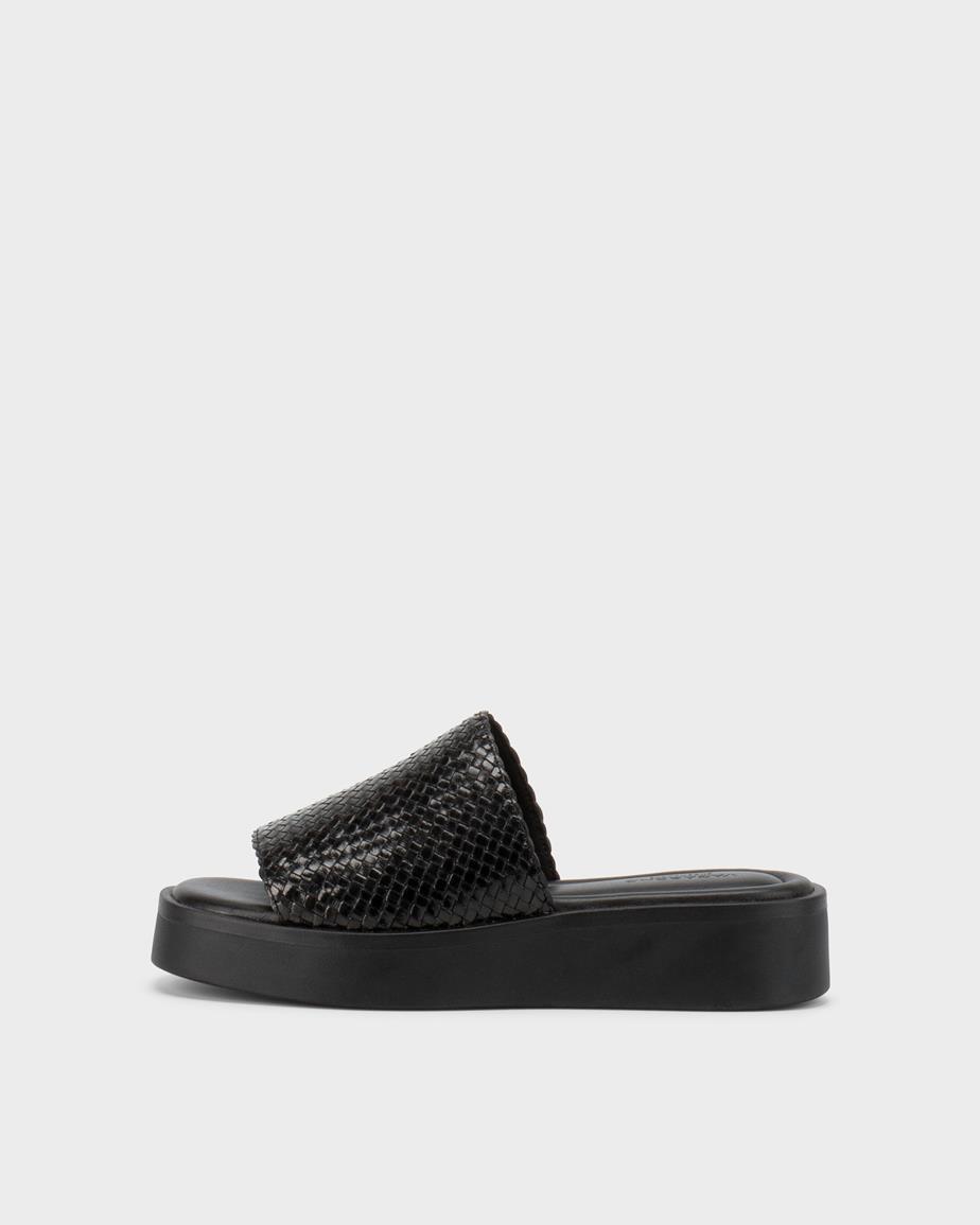 Danya sandaler Svart, Flätat Skinn