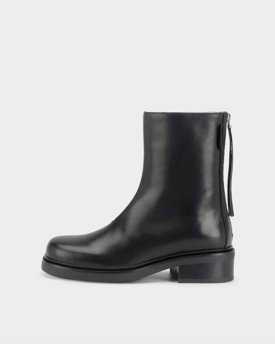 Karlie stiefel Schwarzes, Leder