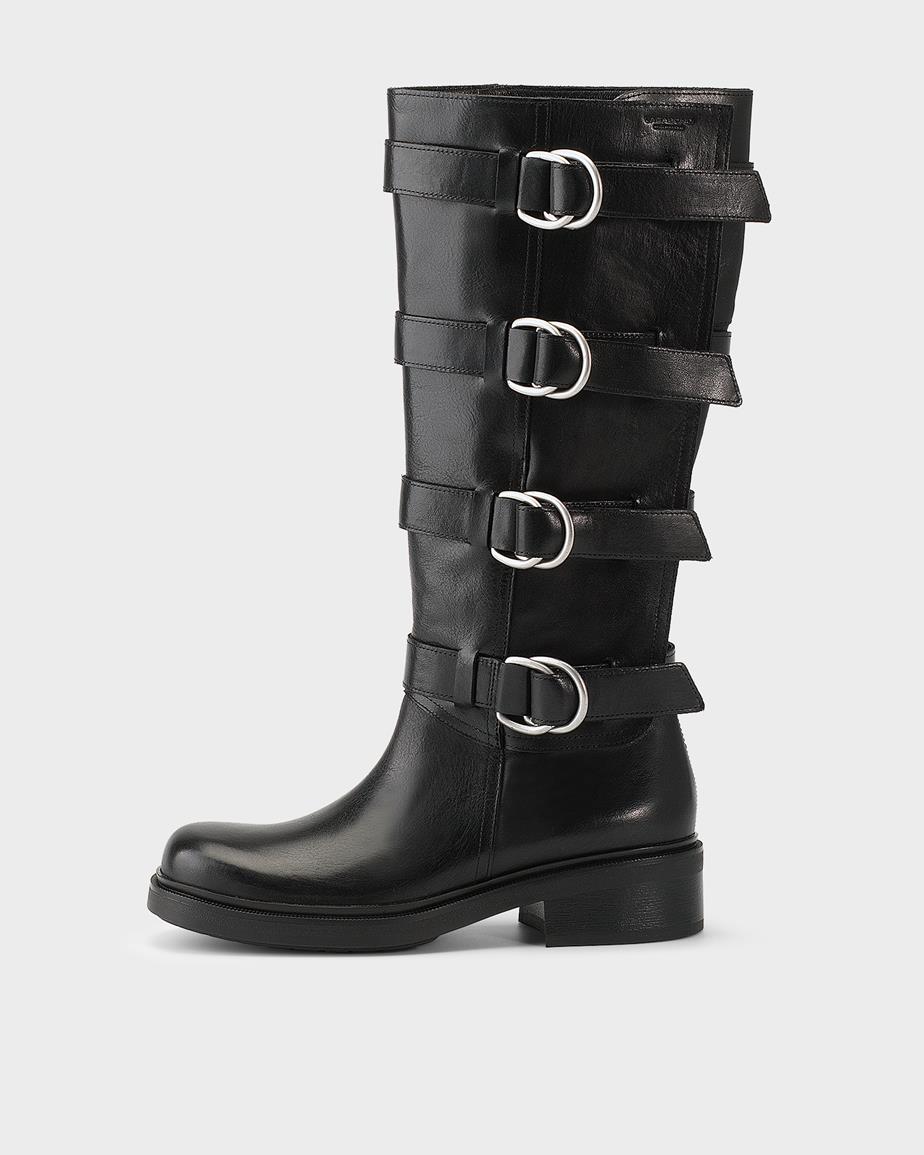 Karlie tall boots Black, Leather
