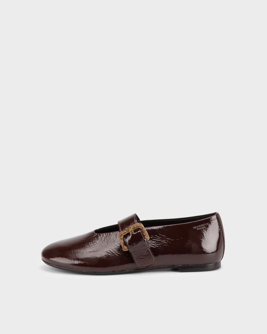 Aleya ballet flats Dark Brown, Patent Leather