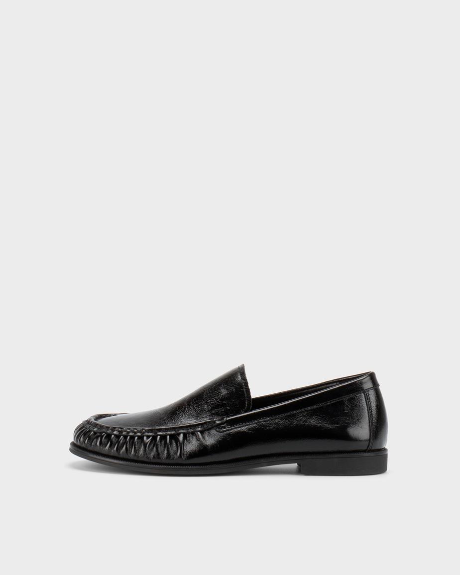 Brandi mocassins Noir, Cuir Verni