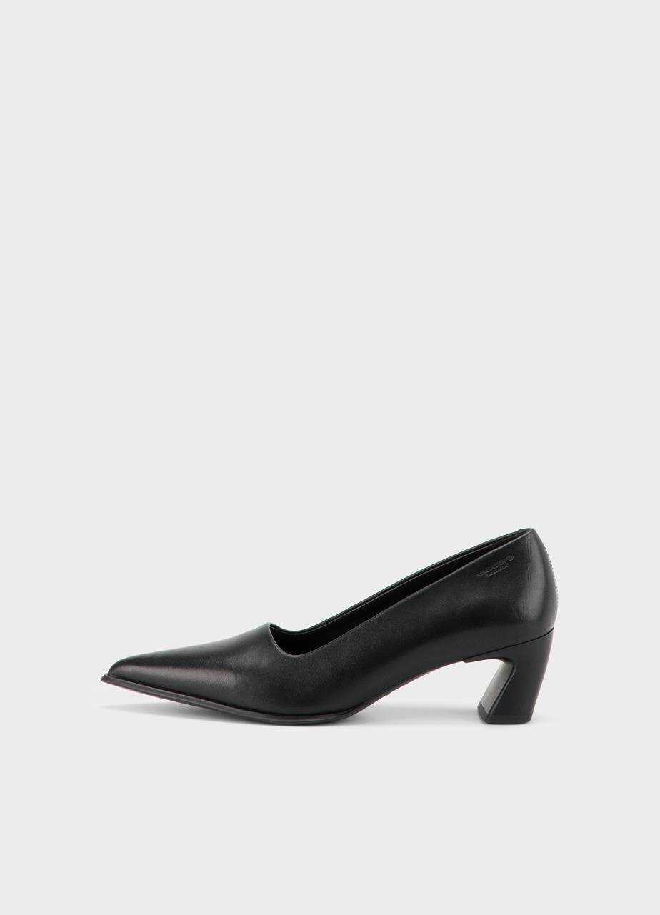 Ilona pumps Zwart, Leer