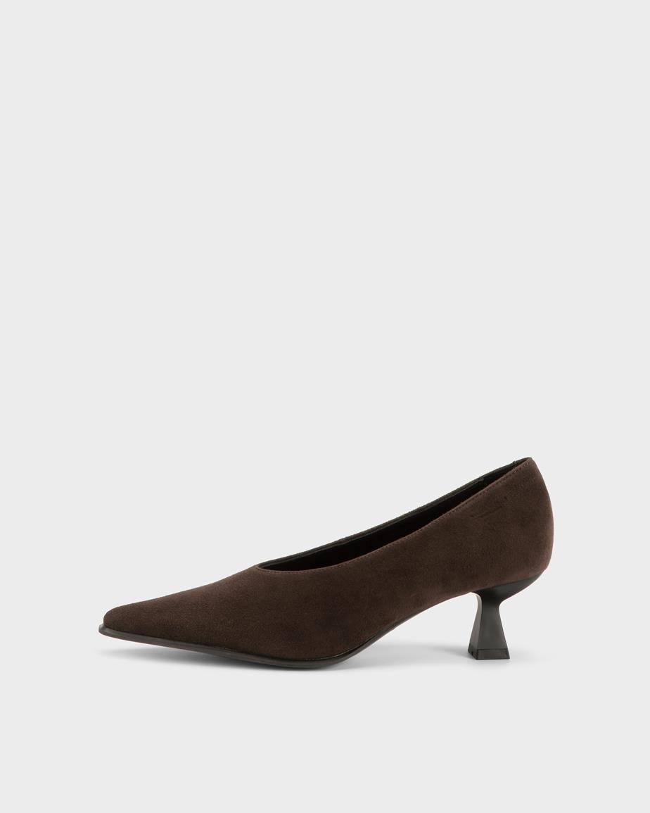 Elly pumps Dunkelbraun, Veloursleder