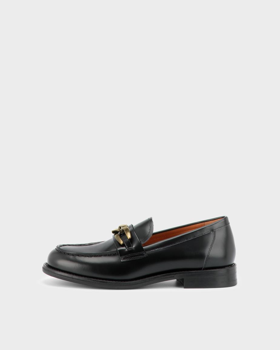 Linn loafer Schwarzes, Poliertes Leder