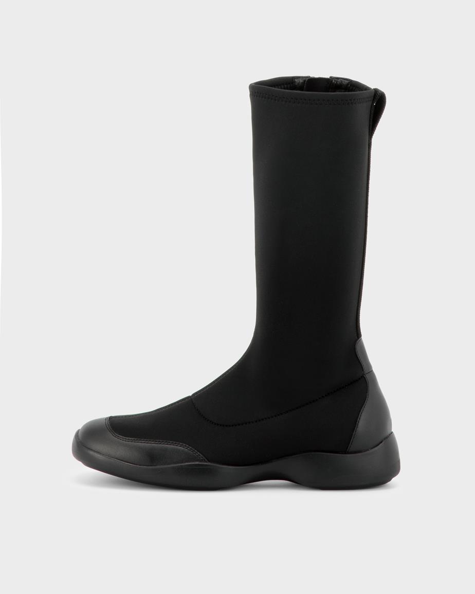 Sky stiefel Schwarzes, Textielie/Leder