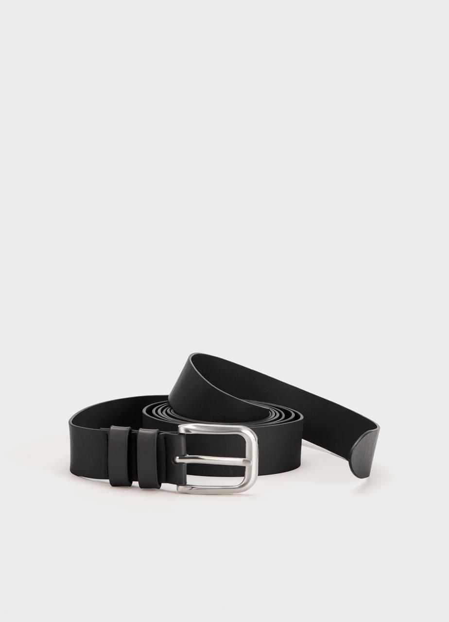 Double wrap belt Svart, Skinn